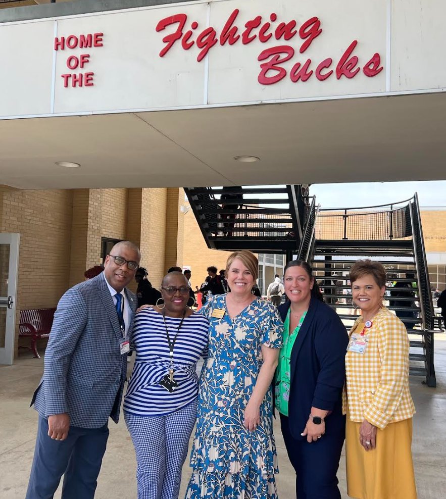 Representative Julie von Haefen, serving District 36, graciously carves out time from her demanding schedule to pay a visit to the Career and Technical Education (CTE) at Hoke County Schools. Pictured: Dr. Spells, Mrs. McLean, Mrs. von Haefen, Mrs. Santamour, Dr. Chavis.