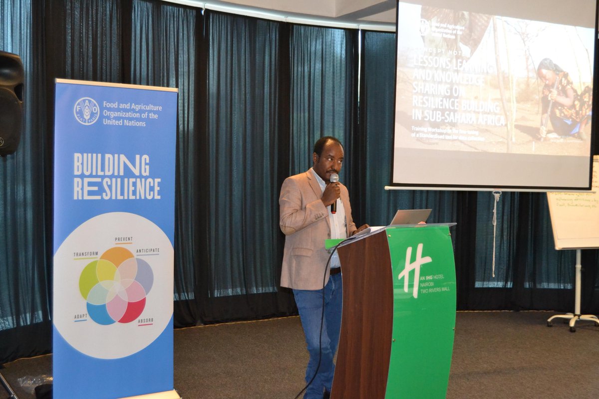 FAOSomalia's tweet photo. Colleagues from @FAOSomalia leading @FAOAfrica facilitated workshop on measuring FAO program impact on #ResilienceBuilding. 

With a harmonized standardized tool in place, Country Offices will collect &amp; analyze data to enhance program delivery and foster cross-program learning. https://t.co/DkrNS63X5O
