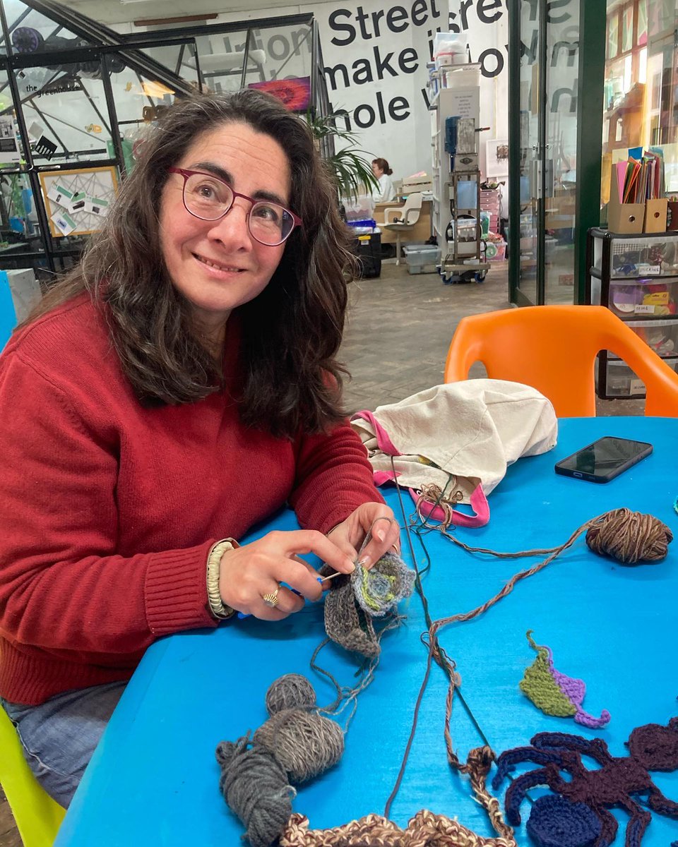 REBEL CRAFTS joined 2day by Suzanne who is starting her project ‘Notice this Tree’. Crotchet/knit/textile something tree themed & be part of a large tapestry which will be unfurled during Plymouth Urban Tree Festival! 4more details email: svonengelhardt@gmail.com @nudgecommunity