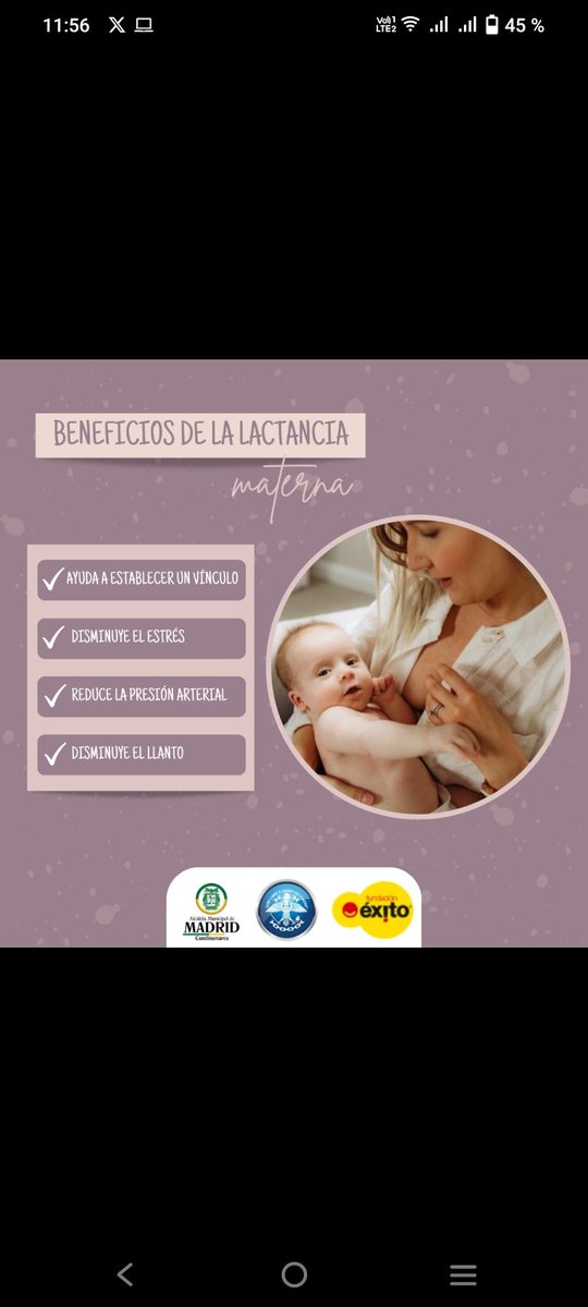 VivisProfe's tweet photo. Cada mamá que elige amamantar merece todo nuestro apoyo y admiración. ¡Juntas podemos lograrlo! 💪🤱 #Lactatón @CundinamarcaGob  @Fundacion_Exito @AlcaldiaMadrid https://t.co/lPVVkSpsmK