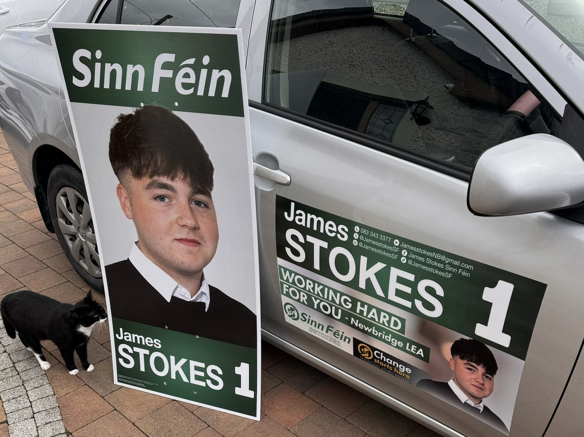 The Vote Stokes-Mobile out in Newbridge.