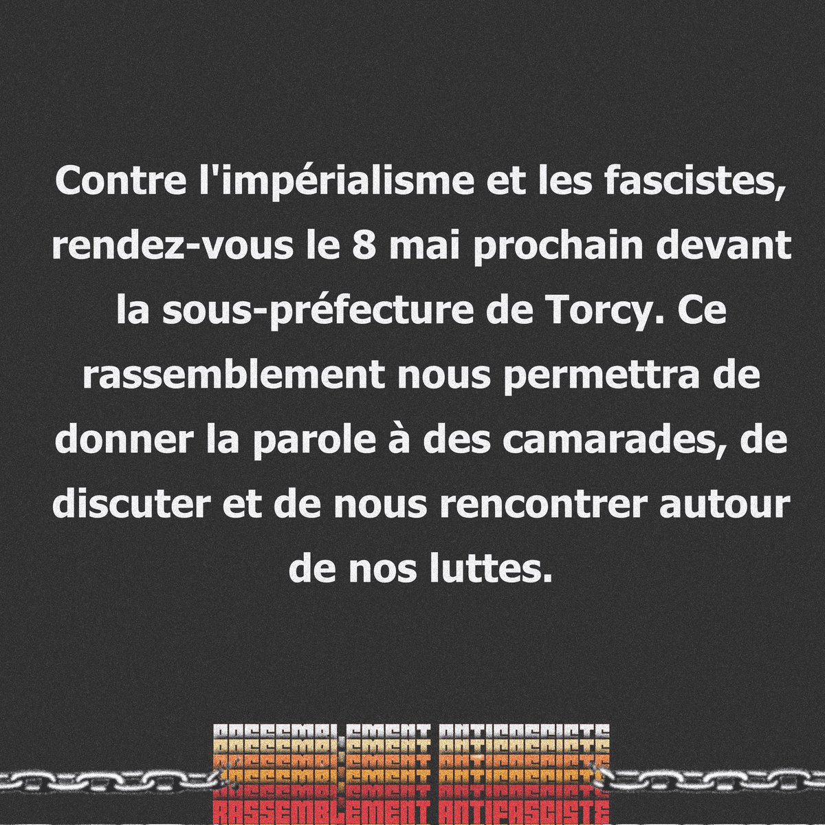 4ème 8 mai antifasciste de l'afa77 

#8mai #antifasciste #palestine #gaza #Kurdes #racisme #SupportYourLocalAntifa