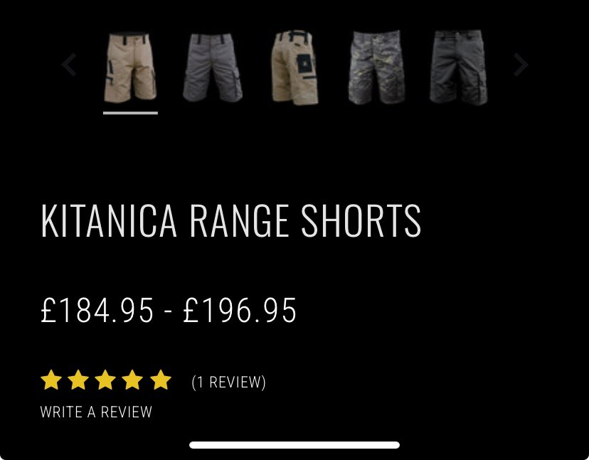 These shorts start at £185 and I just don’t know what to make of that. I looked at the spec expecting them to be made of some weird blend of silk and Kevlar or maybe mithril, but they’re just CORDURA®…