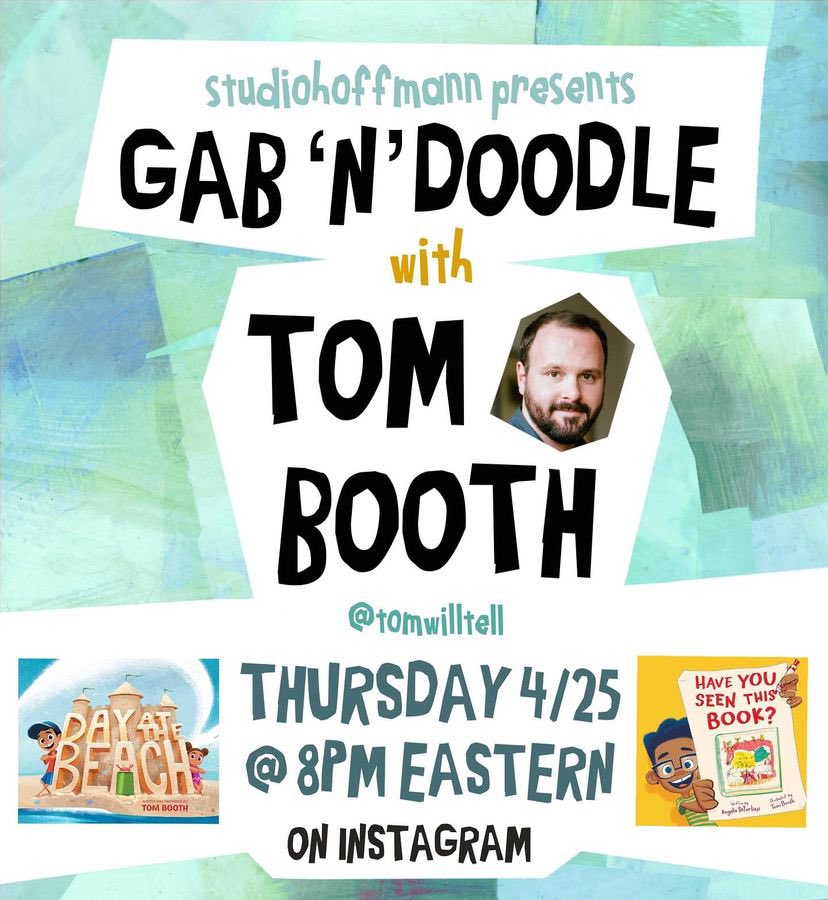 TOMORROW! 8pm ET! Instagram Live! Join me and the illustrious illustrator Tom Booth @TallTomsTales as we make art and chat about anything and everything! See (2/2) for examples of Tom’s work! . #kidlitart #kidlit #childrensbooks #illustration