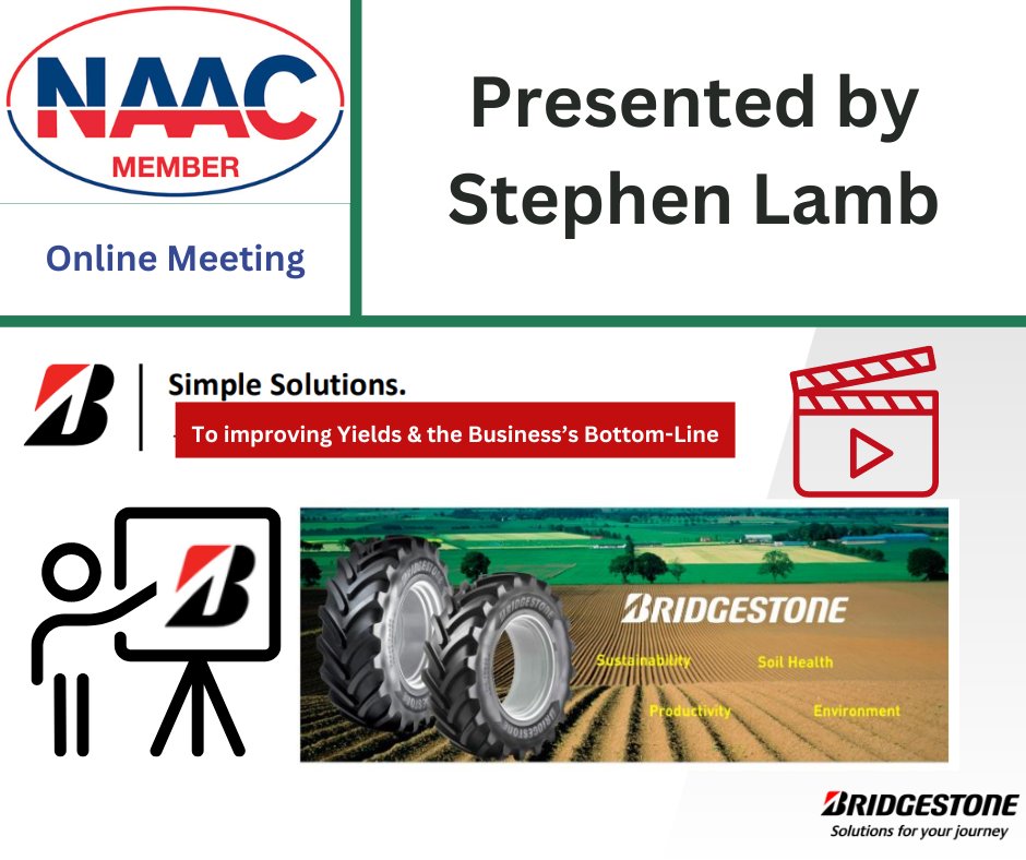 Members! Don't forget you have access to various recorded training sessions including: IMPROVING YIELDS from @Bridgestone. Go to the members area on the website naac.co.uk/amember/login #Agriculture #Farming #Contractors #Farm #Agribusiness #AgTwitter
