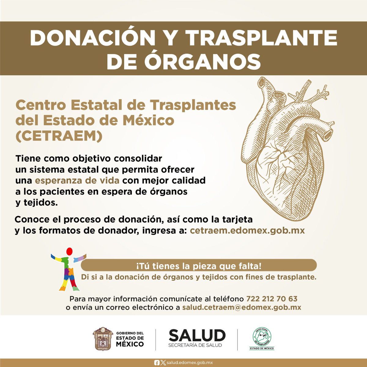 📌Donación y Trasplante de Órganos, ¡Tú puedes ser un donador altruista!.
💻Ingresa al siguiente link cetraem.edomex.gob.mx
y conoce los requisitos para convertirte en una donadora o donador altruista. 🫶
#Cetraem
#DonarÓrganosEsDonarVida

@SaludEdomex
