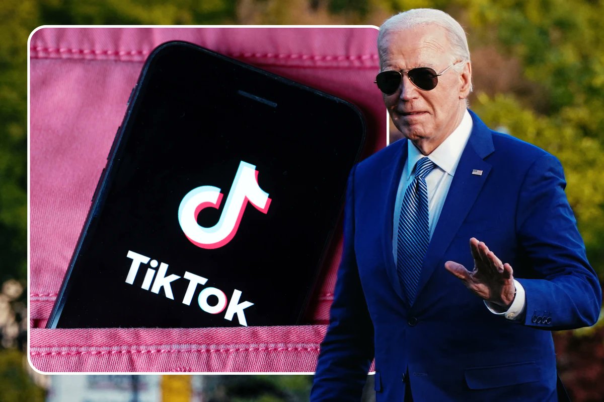 BREAKING: Biden just signed a de facto ban on TikTok into law. This will be challenged in court and should be struck down under the First Amendment. More than 100 million Americans use TikTok to express themselves and this is NOT the least restrictive means of addressing data