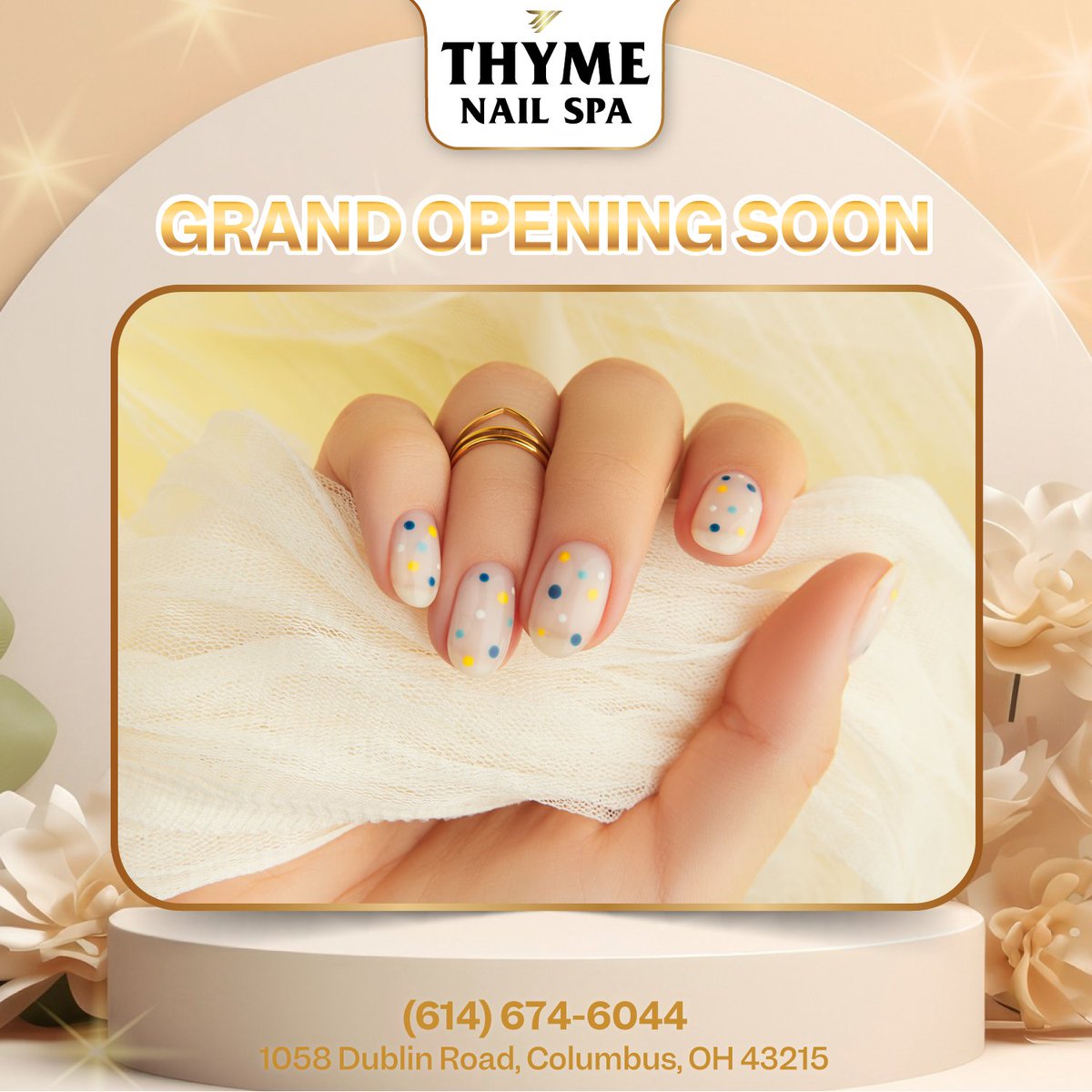Follow us, stay tuned, and look forward to our Grand Opening day!🔥✨

#Thymenailspa #nailsalon #nailsalonoh #pedicure #manicure #beauty #nailsalon #nailsalonnearme #nail #gelnails #nailstyle #nailsart #naildesign #nailpolish #grandopeningsoon #grandopening #openingsoon #promo