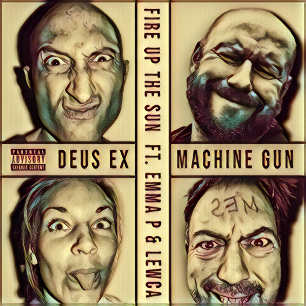-DEUS EX MACHINE GUN-
—Ft. LEWCA &amp; EMMA P. —
——FRIDAY 26 APRIL——-
#newmusic #tunearmy #newmusicfriday #fireupthesun #lewca #pastseasonsfriend