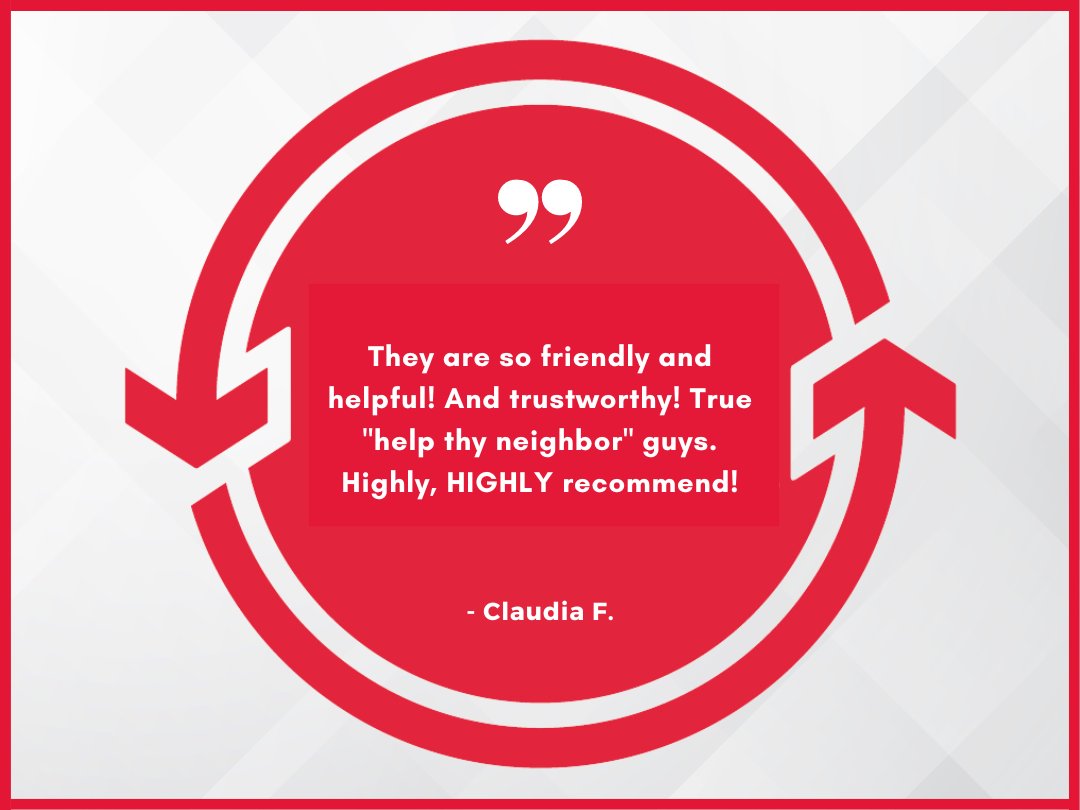 We are 'help thy neighbor' guys because we are your neighbors! 

#WeLoveOurClientsWednesday #HappyCustomer #FiveStarService