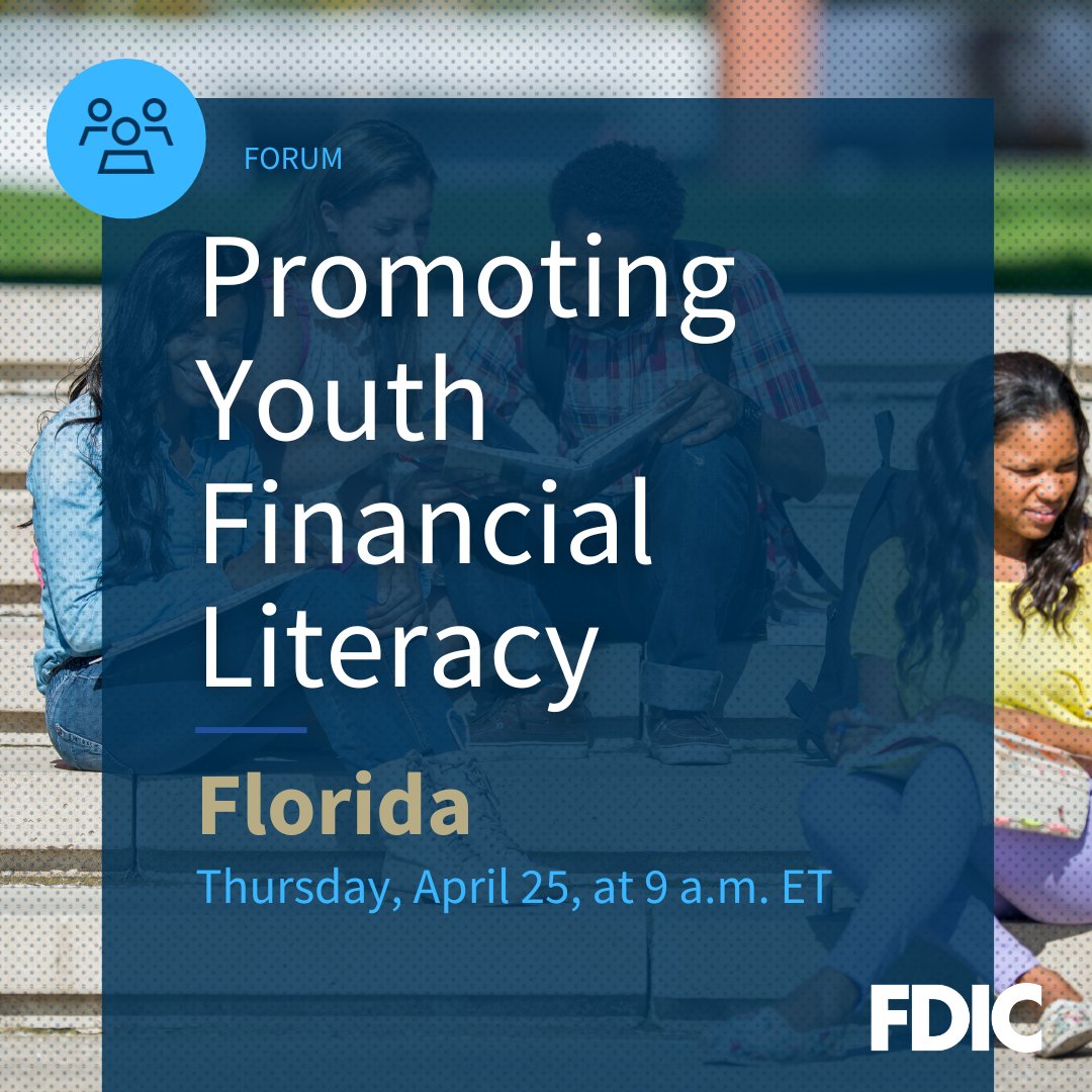 Understanding basic financial concepts can open a world of opportunities for young people in Florida. Join us tomorrow to learn how to help them establish a bank account and access financial literacy resources to build a solid financial future. fdic.gov/resources/cons…