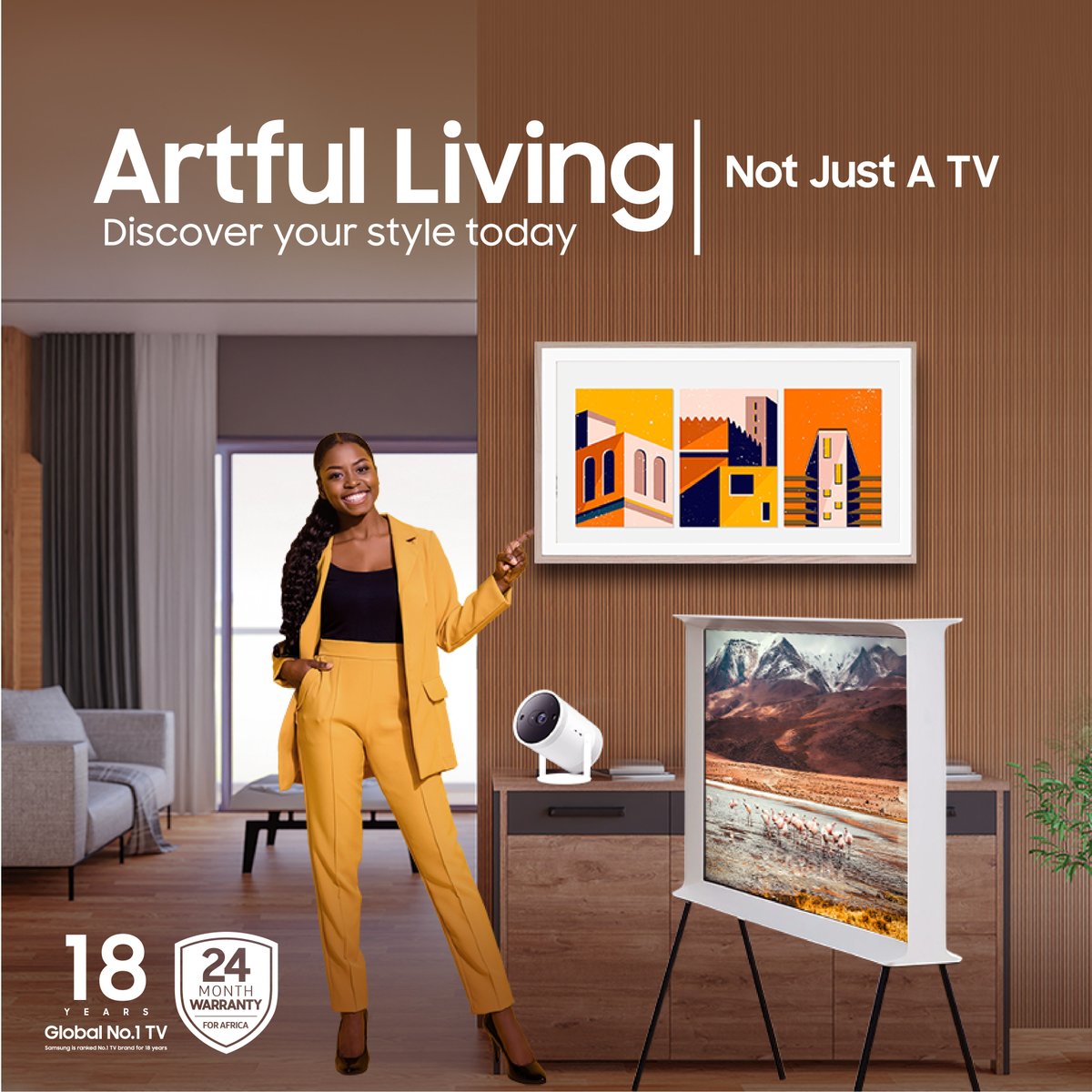 Explore Samsung Lifestyle TVs. #TheFrame turns into art, #TheSerif seamlessly blends with its unique 1-shappe profile, and #TheFreestyle Projector offers smart, portable entertainment.

Learn more : spr.ly/6011bUjeJ