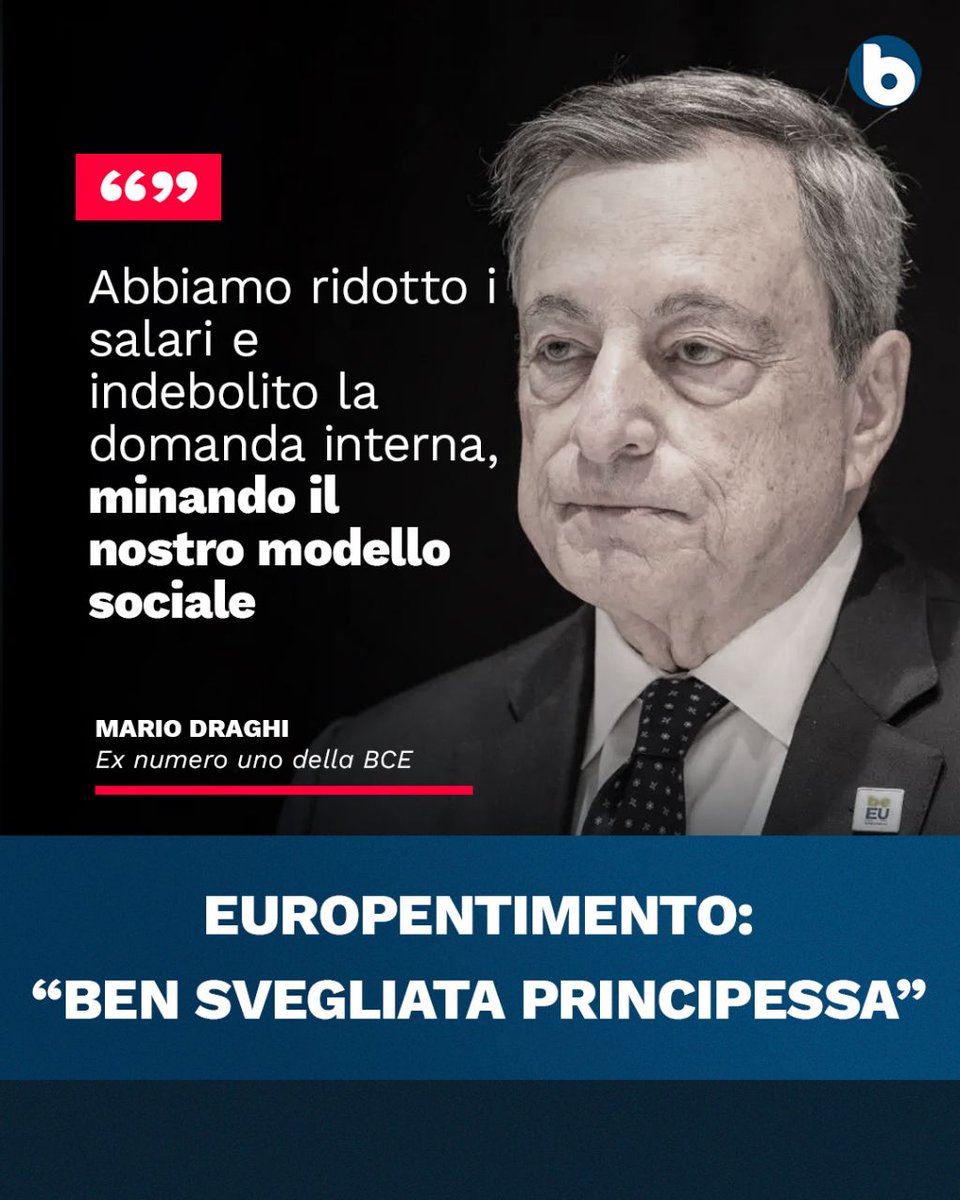 Un insospettabile europeista incallito ha fatto abiura di alcuni dogmi sacri all’UE. Mario Draghi ha parlato del “debito pubblico che fa crescere” e della “competitività che ha fallito”.