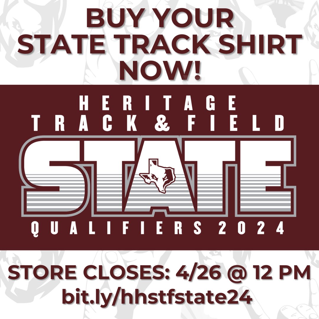 🚨ATTENTION!!!🚨Are you looking to support State Qualifiers with a Fresh Tee at school or the State meet! Look no further, just use bit.ly/hhstfstate24 to place your order!