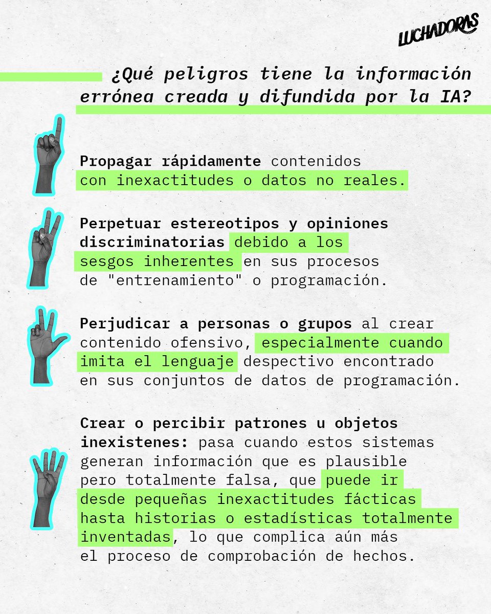 LuchadorasMX's tweet photo. ¿#InteligenciaArtificial durante las #Elecciones2024 ? 🤖 ¡Tenemos que hablar! 
Estas tecnologías son cada vez más avanzadas pero tienen sus trucos y consecuencias 🤨 https://t.co/EmLOC4regC