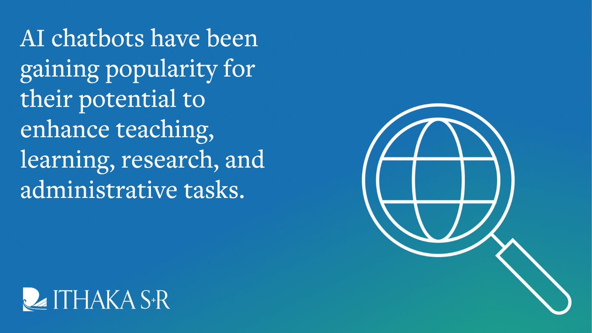 #AI chatbots have been gaining popularity for their potential to enhance teaching, learning, research, and administrative tasks, but #highered staff members’ usage lags behind students and faculty. Explore findings from a forthcoming @BryantUniv report: sr.ithaka.org/blog/ai-chatbo…