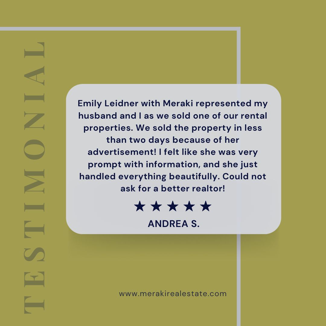 With our help, what could be a stressful experience is made very simple. So happy that you sold your property so quickly, Andrea! 

#merakirealestate #oklahomahomes #okc #dreamhome #realestateexpert #buyahome #homesearch #sellyourhome