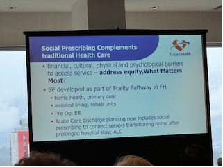 Wonderful to hear about continued spread and sustainability of social prescribing in @Fraserhealth @UnitedWay_BC for older adults that was featured in @HE_ES_Canada @CFN_NCE Advancing Frailty Care in the Community Collaborative #QF24 @healthqualitybc