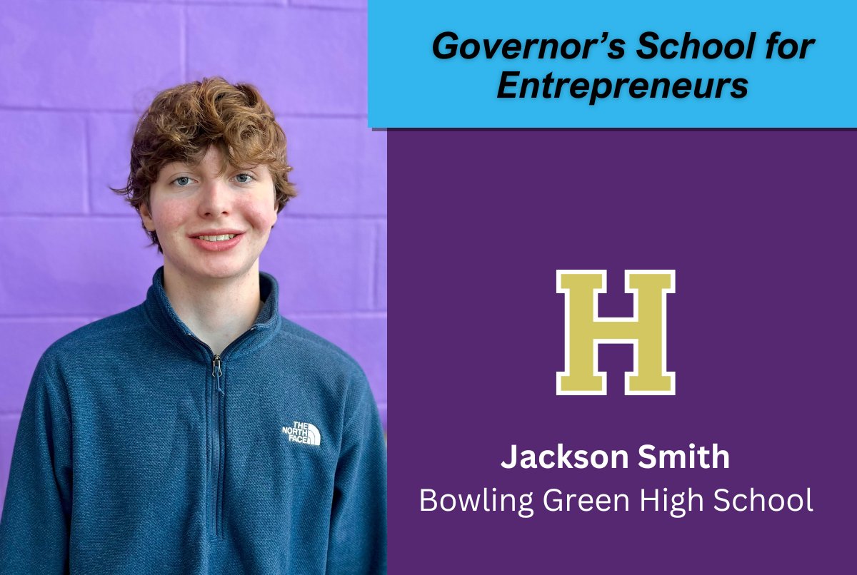 BGHS Junior Jackson Smith has been selected to attend the 2024 Governor’s School for Entrepreneurs. GSE is a three-week immersive “Summer Startup” program for high school students in grades 9 to 11. Congratulations, Jackson!