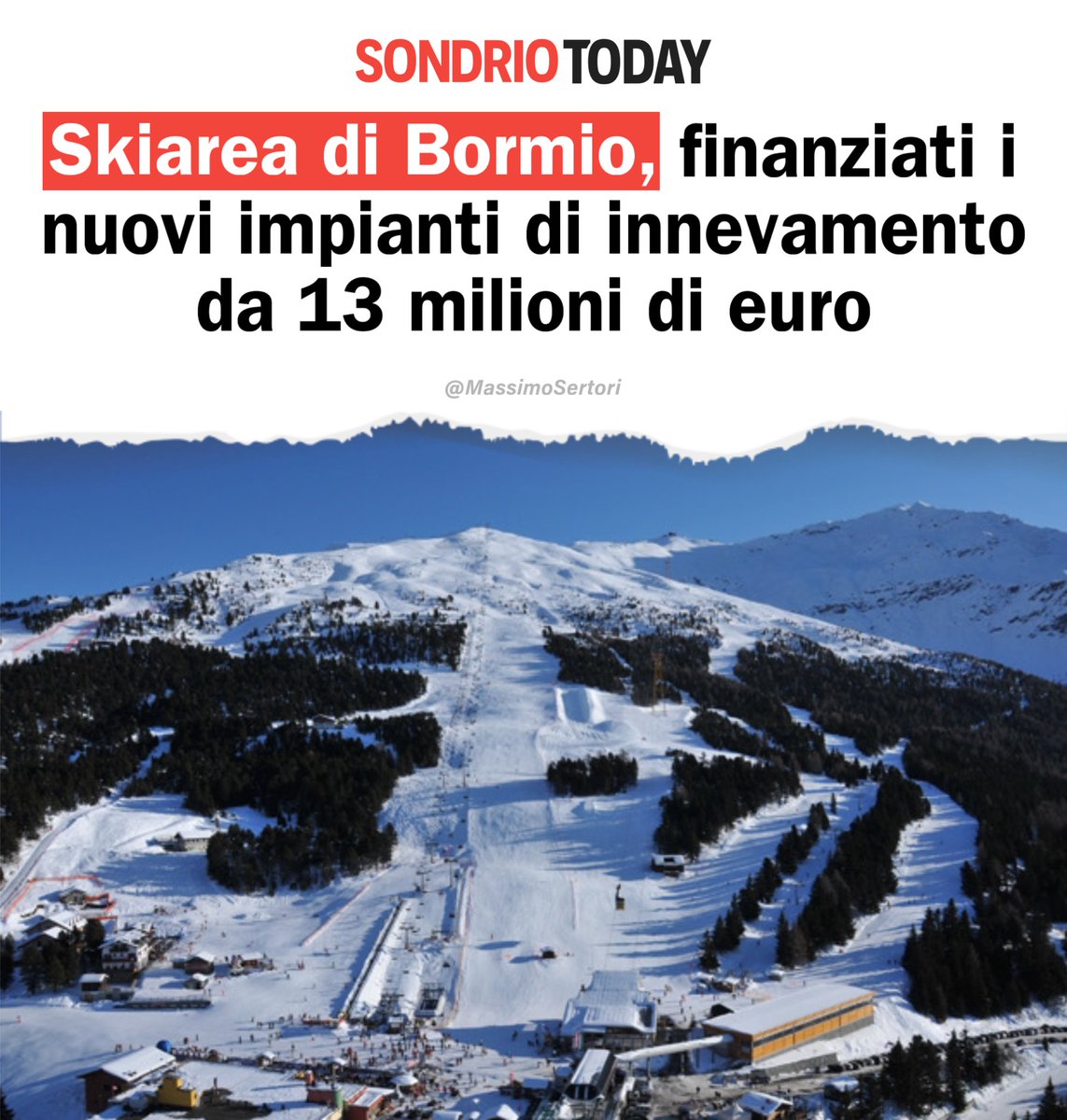 ✅ #RegioneLombardia ha stanziato 13 milioni per la realizzazione delle #infrastrutture necessarie (vasche, bacini di accumulo, allacciamenti) per il potenziamento degli impianti di innevamento programmato della #skiarea di #Bormio, ed in particolare della #pistaStelvio