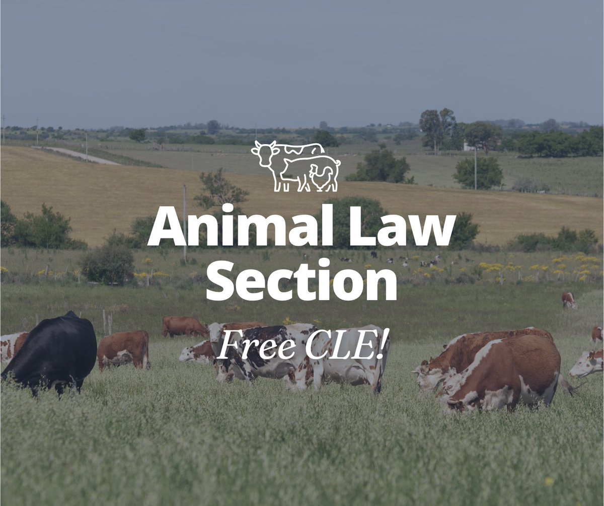 'Cost of Care of Animals Seized in Animal Cruelty and Animal Fighting Cases' - Pending 2.0 General CLE

This free CLE is virtual via Zoom! Register here: montanabar.org/CLE-Events/Eve…

#animallaw #continuinglegaleducation #lawyer #attorney #freeCLE
