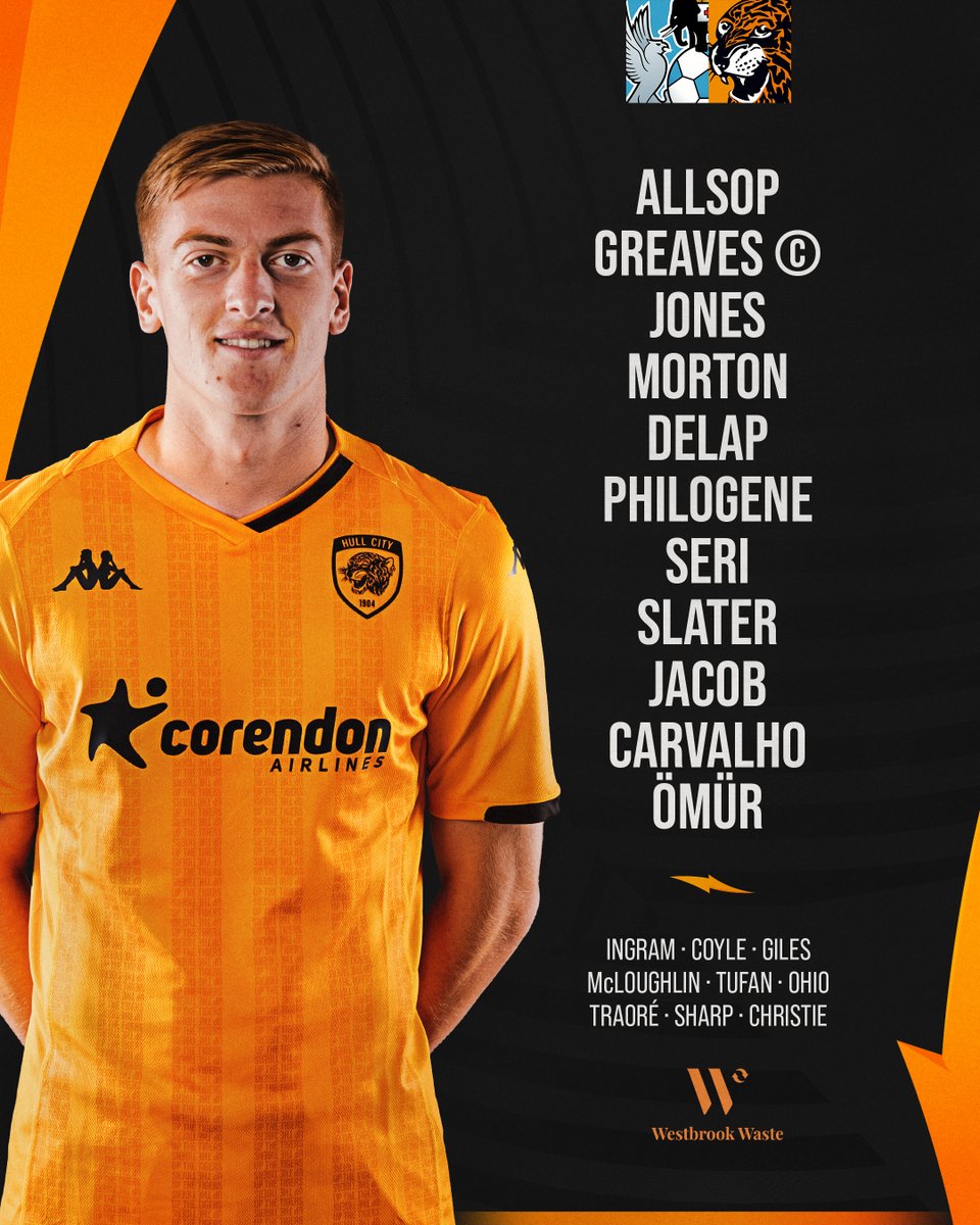 Your Tigers XI this evening! 📋 #hcafc | @WestbrookWaste