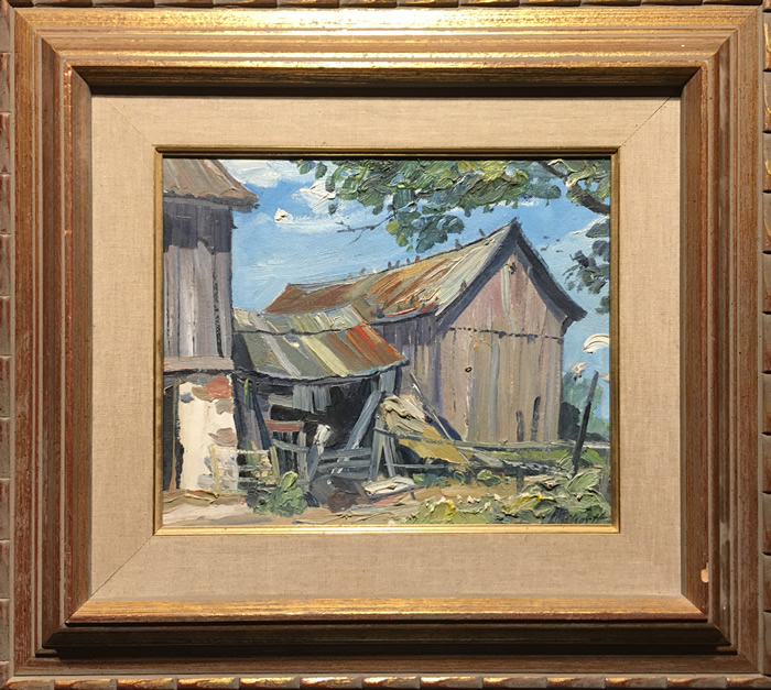 James W. Shortt - Oil On Board - Farm Landscape. On our website gabor-bonniere.com #art #fineart #canadianart #artforsale #artcollector #artgallery #artdealer #toronto