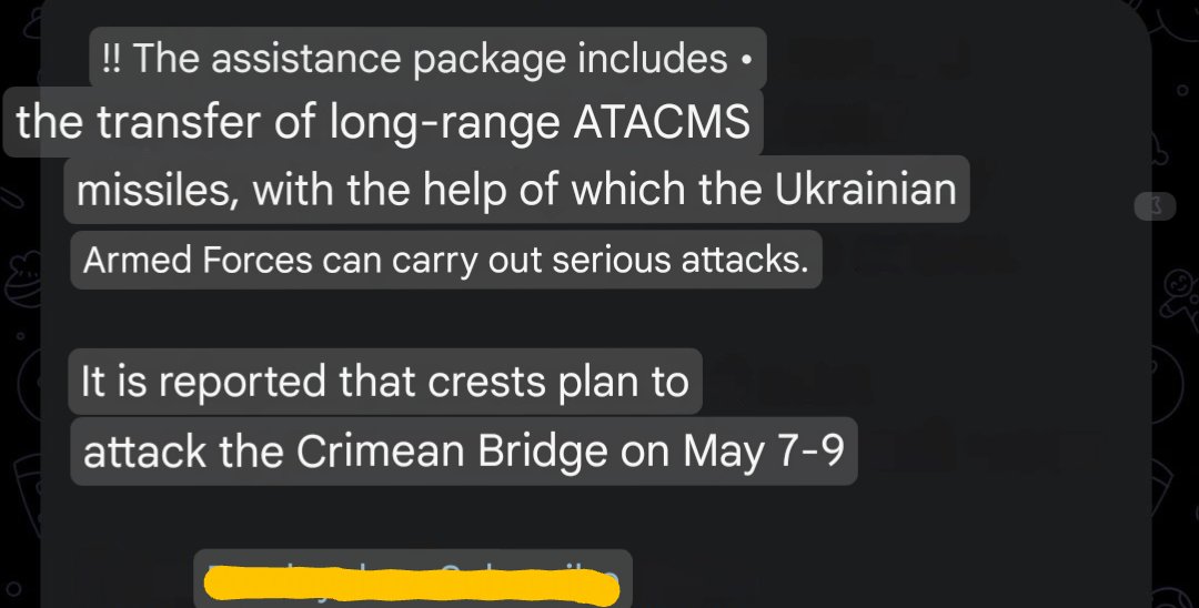 🙃 An alarming situation in Russian telegram channels: attacks on the Crimean Bridge are expected on May 7-9