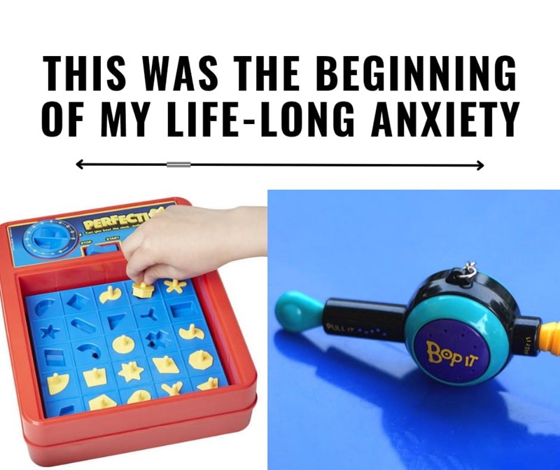 BeardedBee's tweet image. Who can relate?? #90smeme #anxiety #90skids