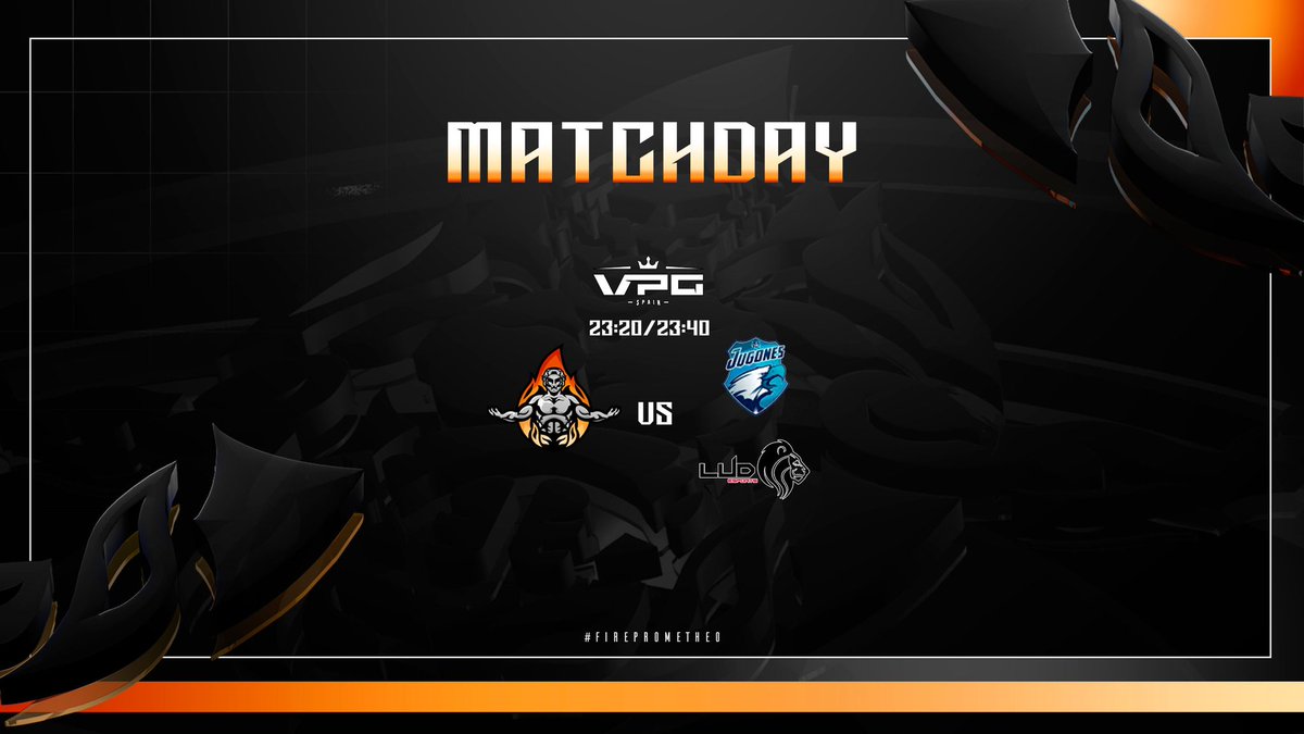 #MatchDay🔥 🔥 Nuevo día competición en nuestra sección de #EAFC24 ⚽ 📆 24/04/2024 🏆 @VPG_Spain 🆚 @jugoneseclub 🕥 23:20h 🏆 @VPG_Spain 🆚 @LUD_ESPORTS 🕥 23:40h 🖥️ Twitch.tv/PrometheoEspor… 🎙️ @RoberEsp - Día muy importante para seguir líderes 🔥 #FirePrometheo🔥