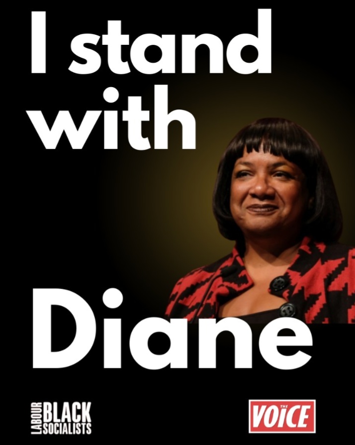 #IStandWithDiane 
Join the rally Sunday 28 April - 3pm Hackney Downs Park. 
#NoToRacism 
#NoToMysoginism