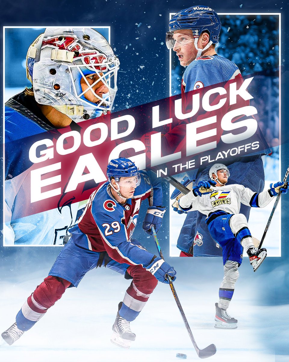 Good luck to our friends up the hockey highway in the AHL Playoffs!  

#GoAvsGo | #EaglesCountry