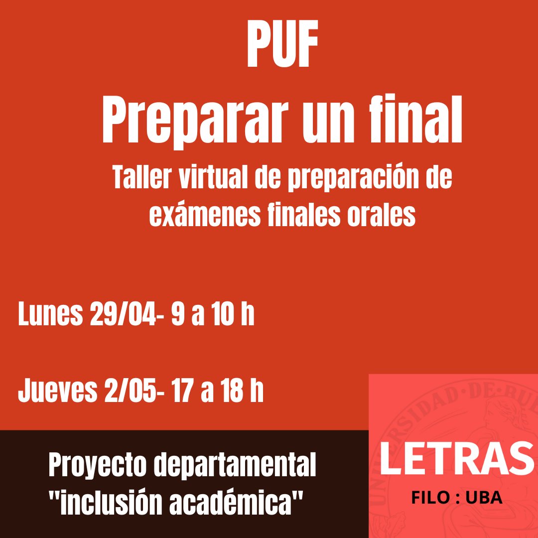 Departamento de Letras (UBA) tweet media