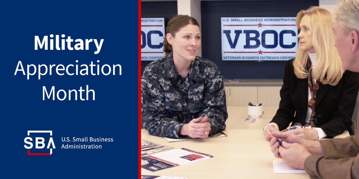 SBA_NorthFL's tweet photo. Learn more about the SBA's @Boots2Business program, which provides entrepreneurial education and business ownership training to transitioning service members (including National Guard and Reserve) and their spouses: https://t.co/RkxLPPilbb #MilitaryAppreciationMonth https://t.co/xb567iVJ7A