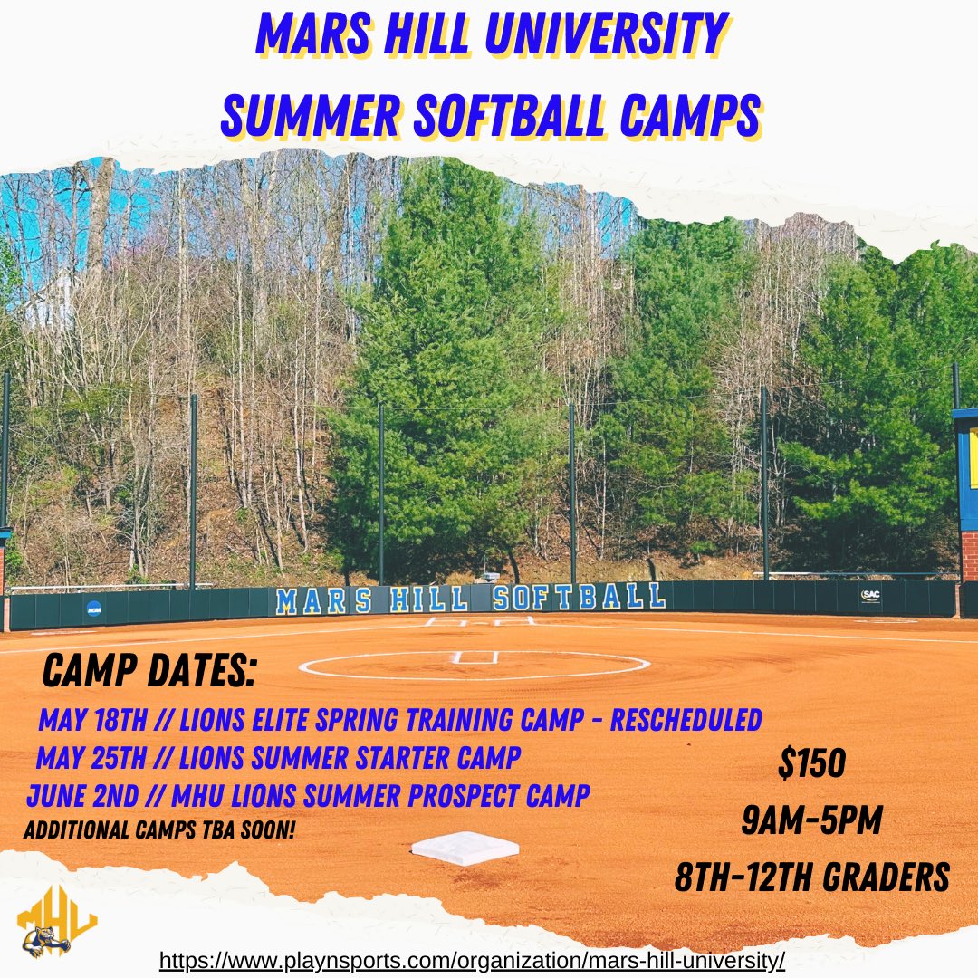 Just released.. with more to come! Join our staff this summer and visit our beautiful campus! 

See you soon future Lions! 🦁 

Link to register: 
playnsports.com/organization/m…