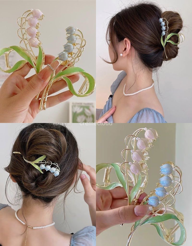 Lily of the valley hair pin