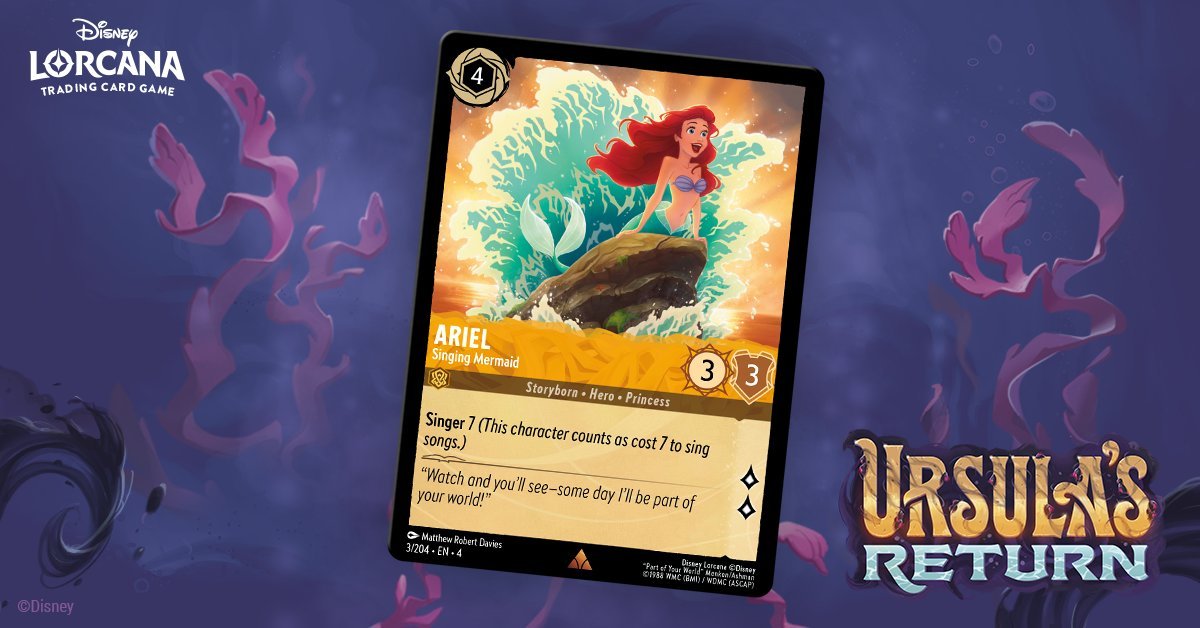 lorcana ariel card Amazon.com: MTG Decks & More Disney Lorcana The Little Mermaid Deck - Ariel,  Prince Eric, Ursula, Flotsam & Jetsam - Custom Built - Very Strong main image 1