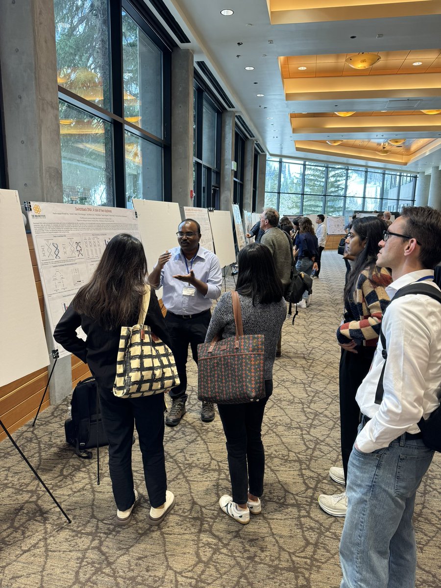 Postdoc Madhan’s poster on “switchback DNA” getting a lot of buzz at #FNANO24. 🧬📣 Check our recent preprint here: biorxiv.org/content/10.110… @MadhanG @TheRNAInstitute