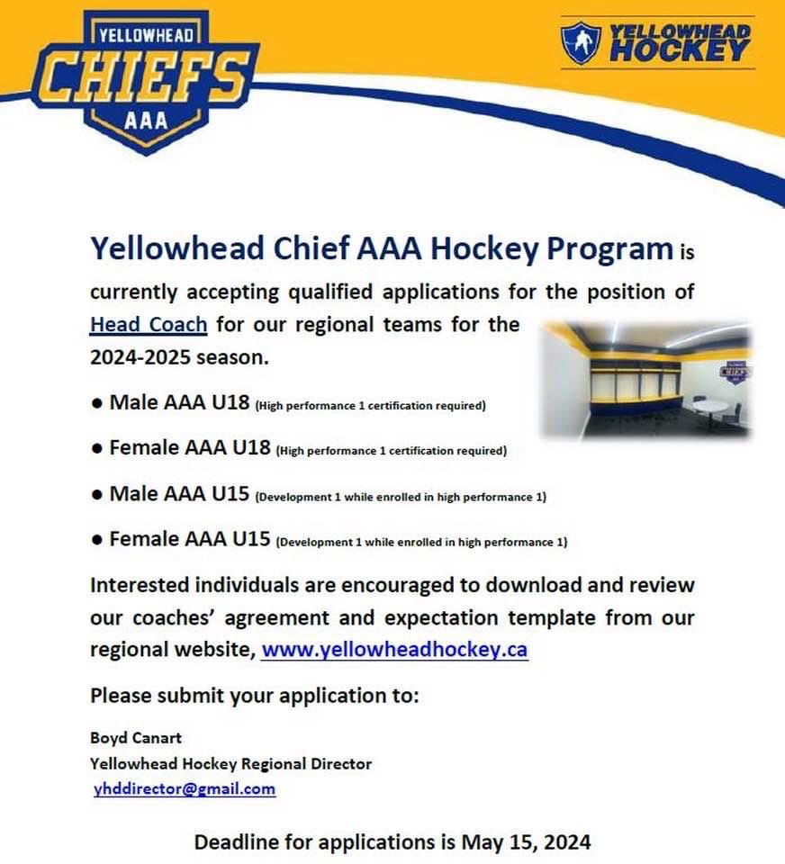 Coaching applications have officially opened for all 4 teams! If interested, please see contact info on the poster! Can’t wait for the 24/25 season ahead! #nittygrittychiefs