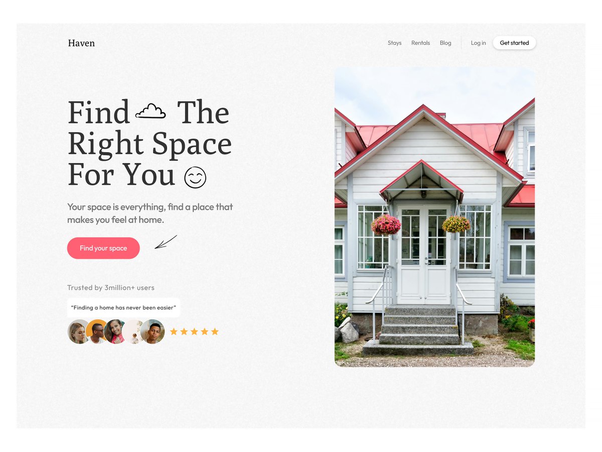 Design exploration for a home rental website🏠