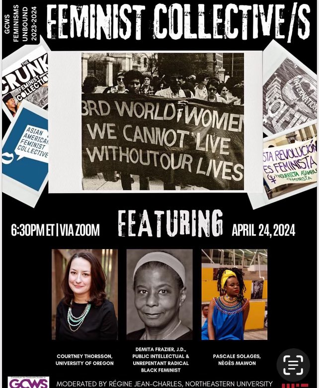 Tonight, our Director Dr. Régine Michelle Jean Charles will be moderating the final Feminisms Unbound panel of the season! Join us for a virtual panel tonight at 6:30pm ET to hear her speak with Courtney Thorsson, Demita Frazier, and Pascale Solages!
