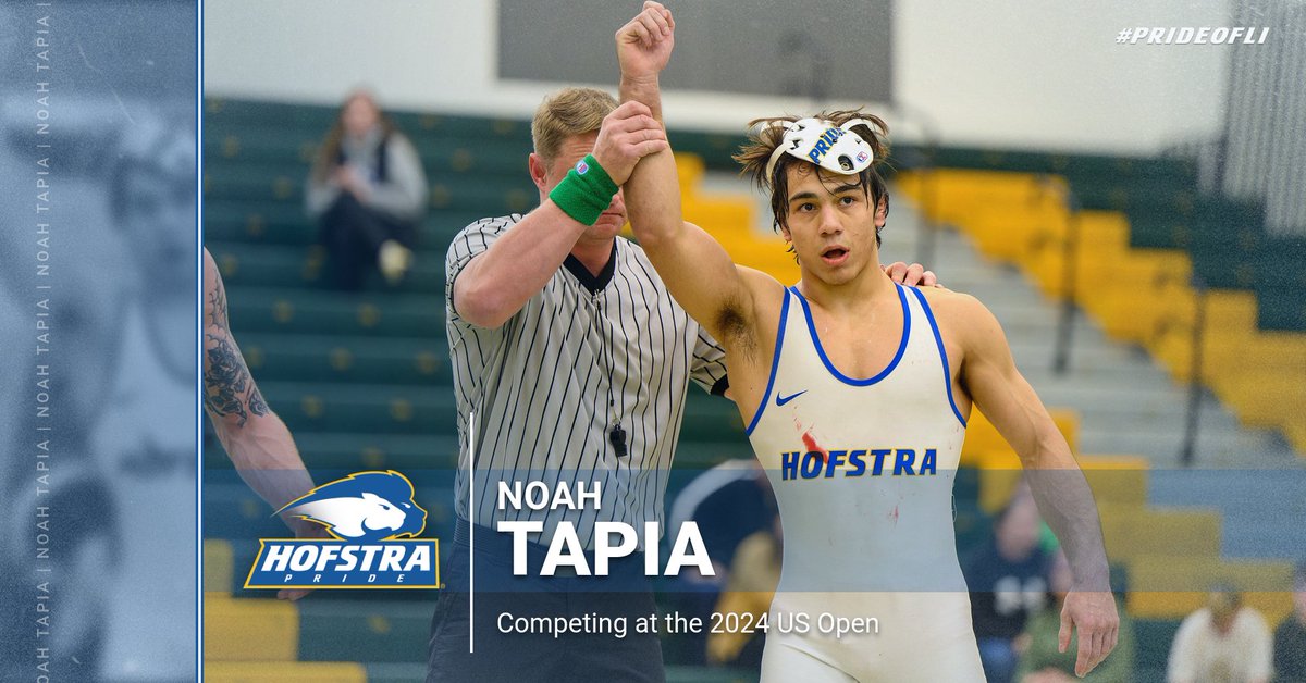 HofstraWREST's tweet photo. Noah Tapia is competing this week at the 2024 US Open in U20 Greco-Roman and U20 Freestyle as part of the @BlueandGoldWC. He is the #4 seed at 67 kilos in Greco and advanced to the round of 16 with a win by fall earlier today. Video at @FloWrestling.

#Hofstra | #PrideOfLI https://t.co/1oIMiuWs2x
