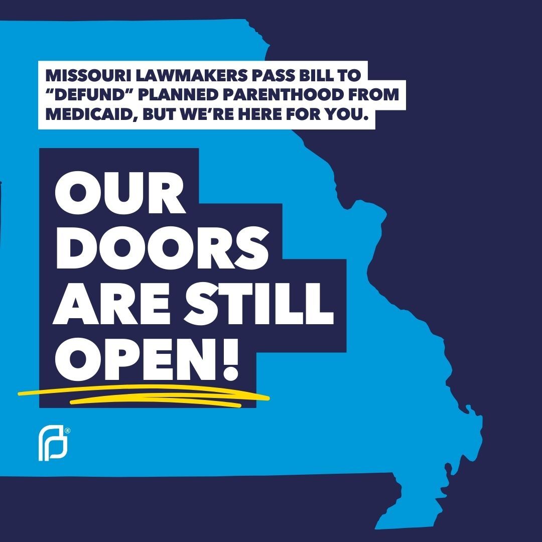 MO politicians voted to block patients who rely on Medicaid from getting care at PP, including #BirthControl, STI testing, cancer screenings, & wellness visits. But our doors remain open to all. If you have Medicaid, we will still care for you: bit.ly/PPGPMO