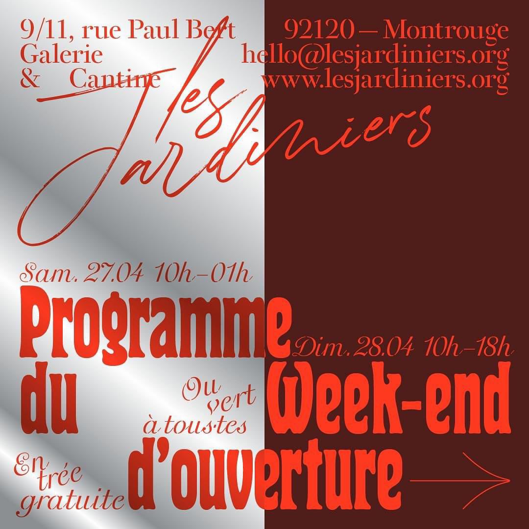 JFGuyot's tweet photo. #RSVP inauguration samedi des @AtJardiniers, nouveau tiers-lieu artistique et de vie à #Montrouge, co-fondé par le plasticien Fabrice #Hyber. Expositions, conférences, bar à cocktails et cantine engagés. Animaux friendly. Soirée inaugurale le 27/4 jusqu’à 1H00 avec aux platines @VixWorld et #L4keda https://t.co/N09FoIv69L