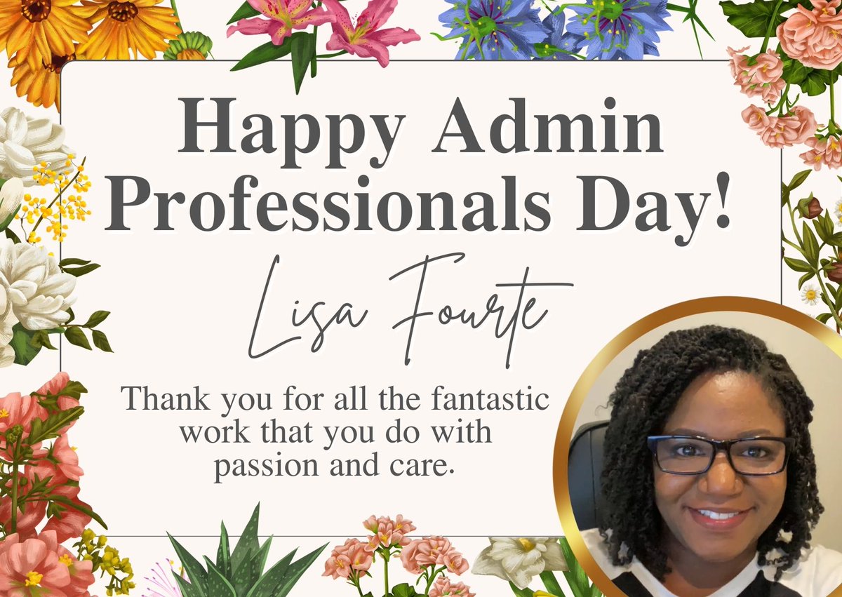 Happy Administrative Professionals Day to our incredible Lisa Fourte! Your hard work, dedication, and organizational skills keep our office running smoothly every day. We appreciate all that you do to support our team and make our jobs easier.
