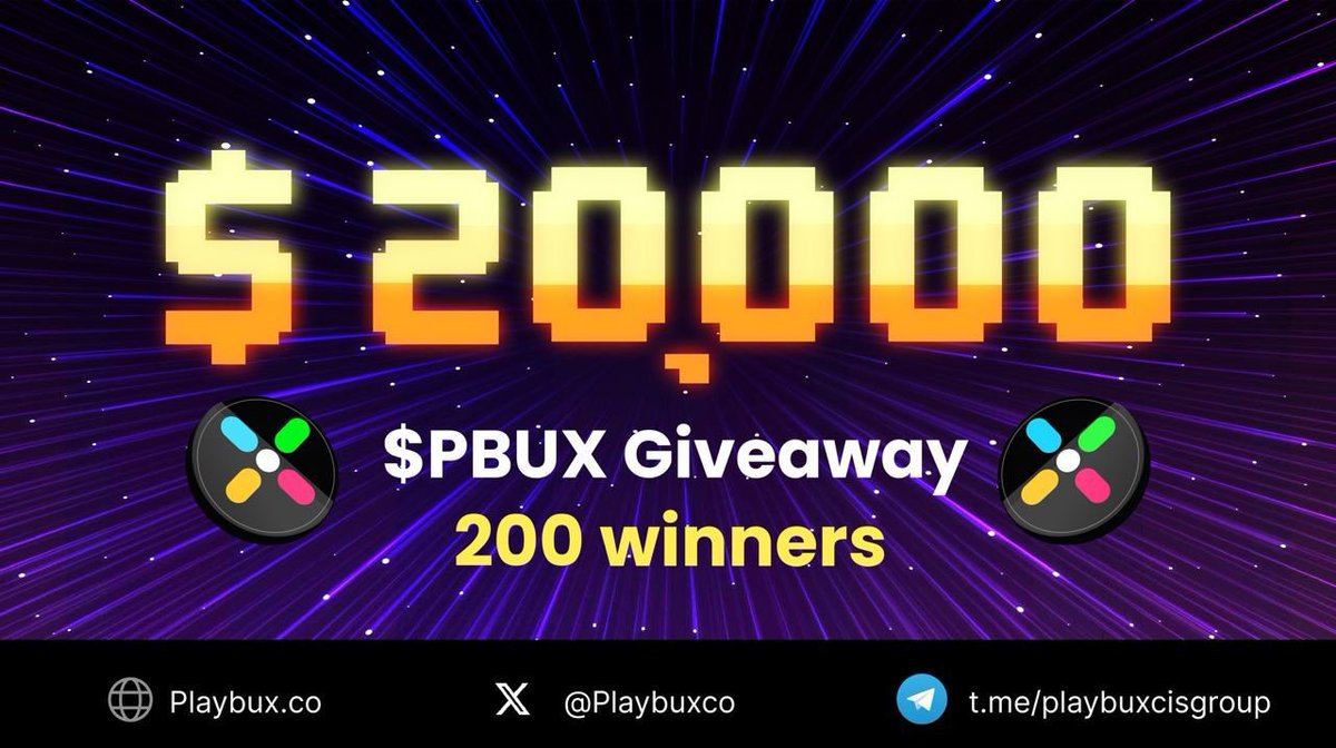 Airdrop PlayBux 🎁
📖 What you need to do:
1️⃣ Go to the official bot of the project: t.me/PlaybuxCISbot?…
2️⃣ Add a wallet in the network BSC (BEP20), or rather insert address
3️⃣ Abuzim refku as for this give extra chances

#airdrop #CryptoNews #Playbux #PBUX #BNB #BNBChain #GM