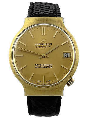 For Sale: Men's Wristwatch Junghans Electronic Dato-Chron Chronometer 14K 585 Gold Mit Box ebay.co.uk/itm/1963621074… <<--More #wristwatch #luxurywatches #vintagewatches