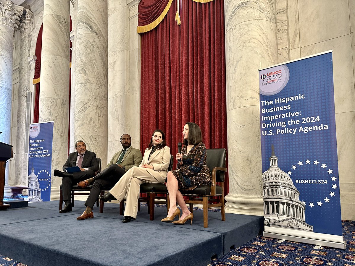 Ending the #UshccLS24 with our Capitol Hill Day Luncheon. Joined by three Latina and Latino Chiefs of Staff, they are sharing the work being done in the Senate for Hispanic-owner businesses and the need to for more representation at the highest levels of Congress.