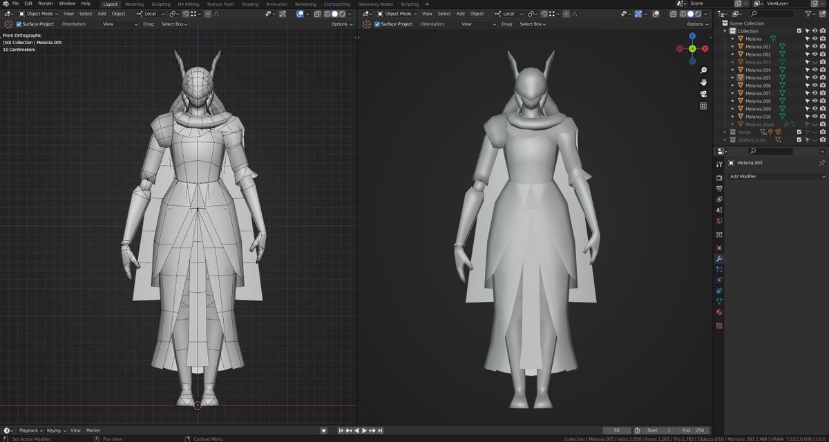 Next Elden Ring gang member.
(1800 Tris)  Melania. Now time to paint this goddess.
#EldenRingart #lowpoly #Blender3d