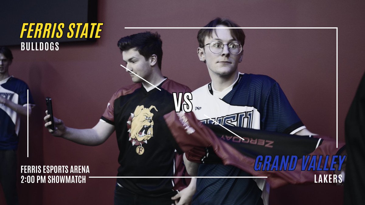 Catch some Valorant action during our show match against @GVSUEsports today at 2pm EST! 🫶 Watch live at twitch.tv/FerrisEsports 📺